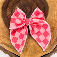 Coral Check Whimsy