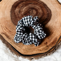 Black Gingham Scrunchie