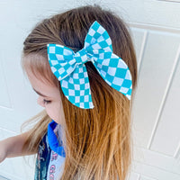 Teal Checker Whimsy