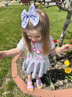 Periwinkle Bunny Plaid Whimsy