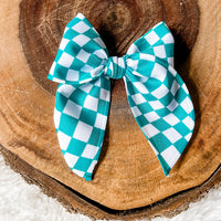 Teal Checker Whimsy