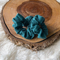 Teal Swiss Scrunchie