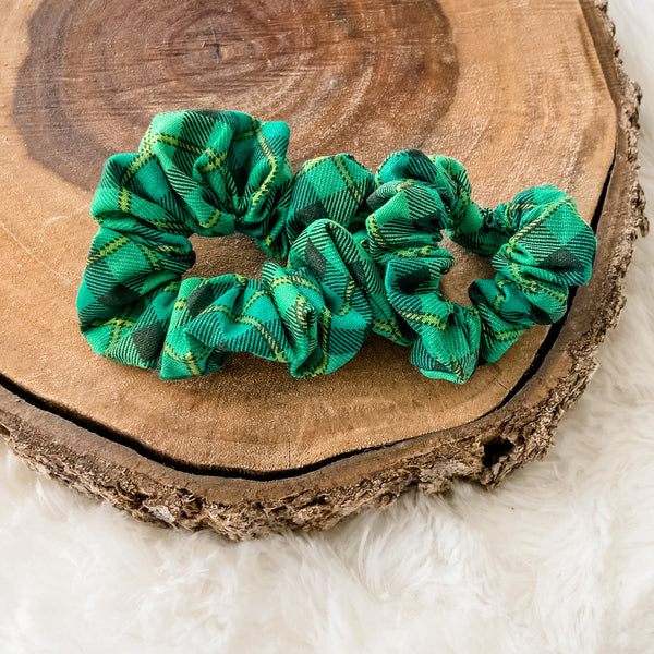 Irish Plaid Scrunchies